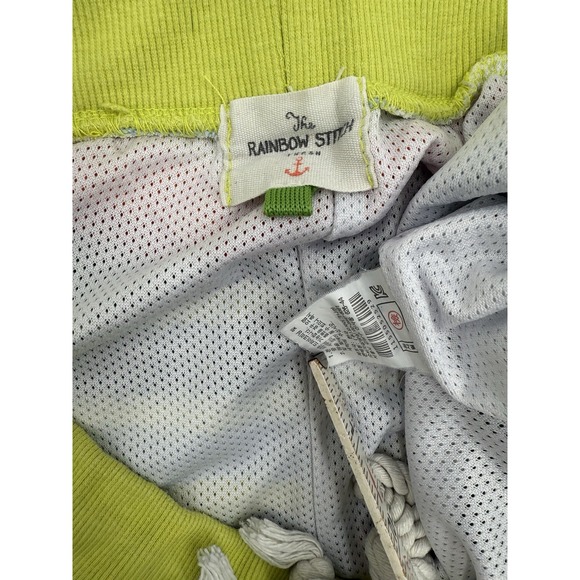 The Rainbow Stitch Stripe Crochet Look Mesh‎ Lined Short Sz XL Swim ? - Picture 8 of 11